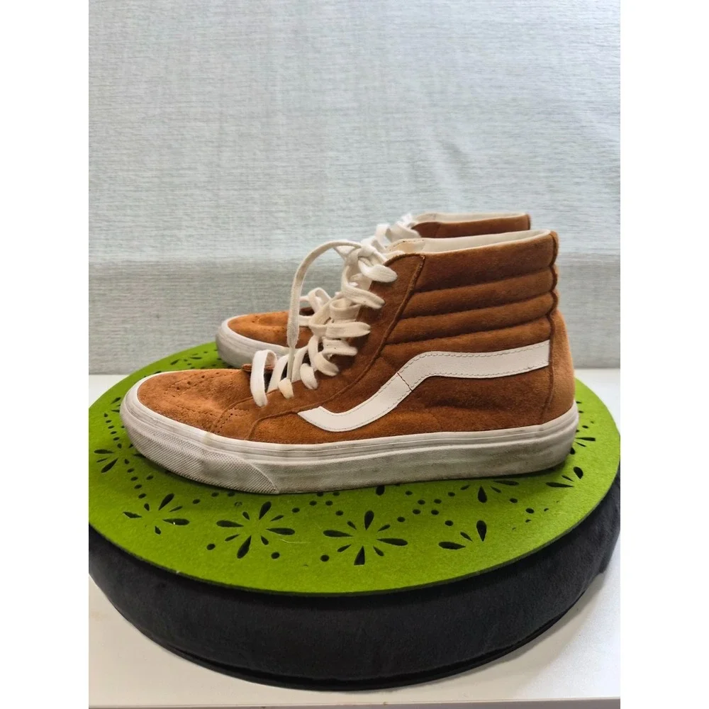Vans Sk8-Hi Scotchgard Unisex M8/W9.5 Skateboard Shoes Brown Suede Sneakers